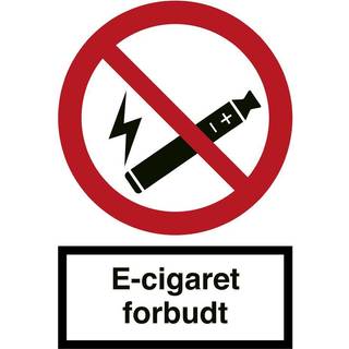 E-cigaret forbudt - Plast - 210 x 148 mm