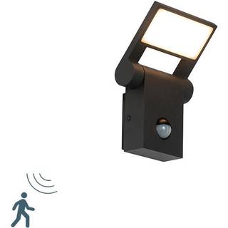 Udendørs væglampe antracit inkl. LED IP54 med bevægelsessensor - Zane