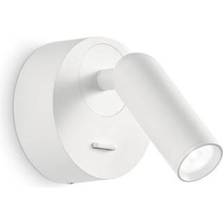 Ideal Lux LED-vægspot Bean Rund, hvid, metal, drejelig