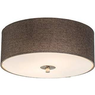 Rustik loftslampe Taupe 30 cm - Drum Jute