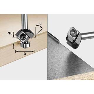 Festool Fasfræser med vendeplatter S8 HW 45° D27 12x12 KL
