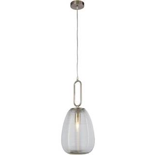 Elixir pendellampe, nikkelfarvet/klar, glas, Ø 24 cm, E27