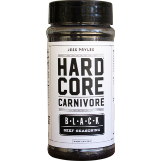 Hardcore Carnivore Black, rub til oksekød/steg/BBQ, 369 g - Jess Pryles