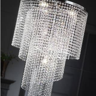 Loftlampe Elica med krystalspiral, Ø 35 cm