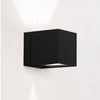 Milan Iluminación Væglampe DAU, dæmpbar, Sort, Stue/spisestue, Aluminium, Moderne