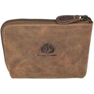 Schlüsseletui Leder 11x8cm mit 2 Schlüsselringen "Vintage" antikbraun 1795-25 | Greenburry.de