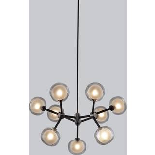 TOOY Nabila 552.19 Pendel Mat Sort/Sort Krom med Røget Glas