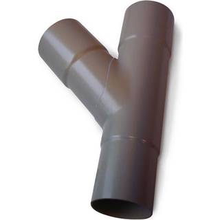 Plastmo grenrør, PVC, grafit, 45° - Ø90/Ø90 mm