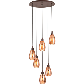 EGLO Stars of Light SIRACUSA klyngependel 5L Ø500 kobber