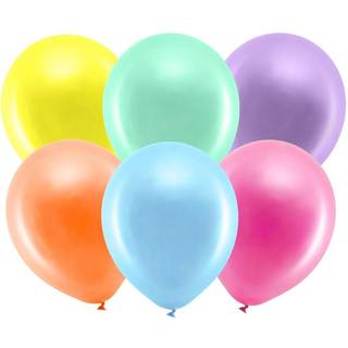 10 stk. Metallic Latex Balloner Mix 9" - Perfekt til Fest & Heliumbrug