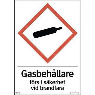 Skilt, Gasbeholdere til lager Dekal, 148x210 mm