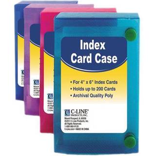 C-line 58046 indekskortkasse indeholder 200 4 x 6 kort polypropylen 1 Assorteret farve