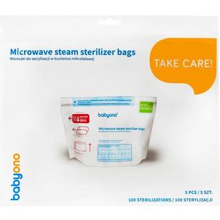 BabyOno Take Care Microwave Steam Sterilizer Bags steriliseringsposer til mikrobølgeovn 5 stk. - 5 stk.