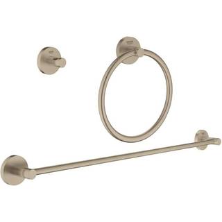 Grohe Essentials tilbehørssæt Tilbehørssæt 3 i 1, Hånd.holder, ring, krog, Børstet nikkel