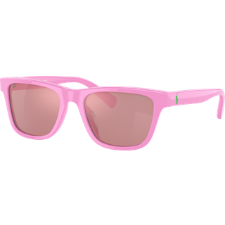 Polo Ralph Lauren Børn PP9504U 59707V Solbriller Acetat Rosa Rosa Firkantet Spejlet Spejl