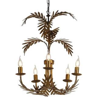 Vintage lysekrone guld 5-lys - Botanica