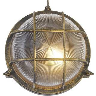Porto skotlampe, rundt, sort-guld