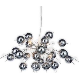 Imponerende pendellampe Jolina af glas