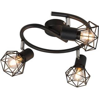 Art Deco Spotlight sort justerbar 3-lys - Mosh