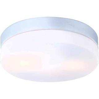 Udendørs loftslampe Vranos, sølvfarvet, Ø 24 cm, aluminium