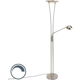Moderne gulvlampe stål inkl. LED med læsearm - Ibiza