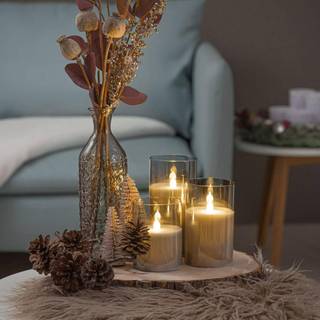 Pauleen Classy Smokey Candle LED-kerte, sæt med 3