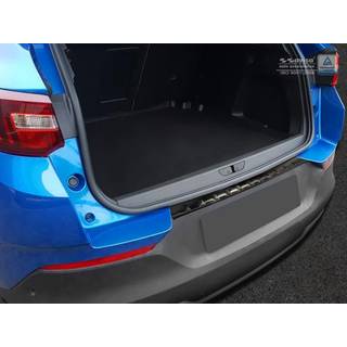 Læssekantbeskytter - Opel Grandland X 2017-2021 Rustfrit Stål - Sort Børstet Stål - Hurtig levering