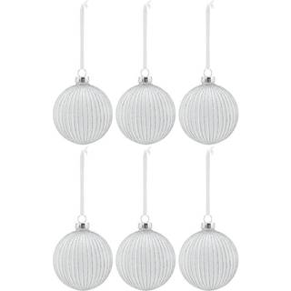 Scandi Living Holiday juletræskugler 6-pak White