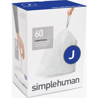SimpleHuman Code J Custom Fit papirkurven kan foring 3 p?fyldningspakker (60 t?lling) 30-45 liter / 8-12 gallon