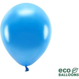 10 stk. Økologiske balloner metallic blå 12" – Biologisk nedbrydelige festfavoritter
