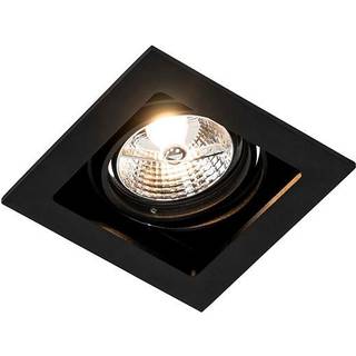 Kvadratisk indbygget spotlight sort justerbar - Artemis 70