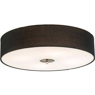 Rustik loftslampe sort 50 cm - Drum Jute