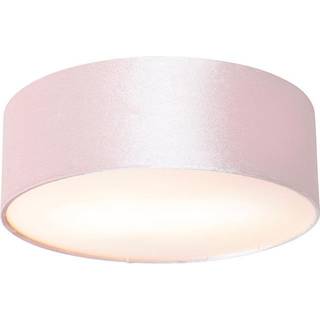 Loftslampe pink 30 cm med gylden inderside - Tromle