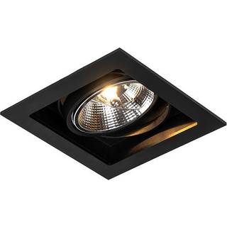 Moderne indbygningsspotlight sort 18 cm justerbar - Artemis 111