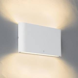 Væglampe hvid 17,5 cm inkl. LED IP65 - Batt