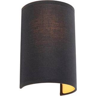 Moderne væglampe sort og guld - Simple Drum