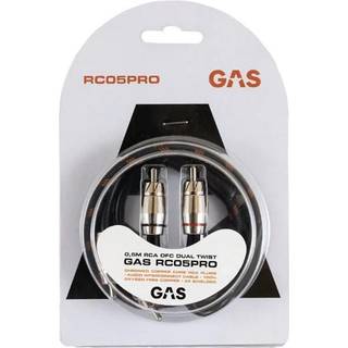 GAS RC05PRO trippelskærmet RCA-kabel, 0.5 meter