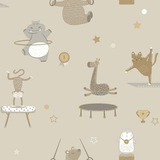 Albany Wallpaper Animal Gymnastics 13240