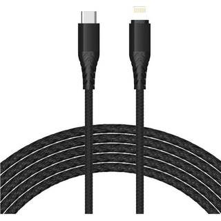 PanzerGlass 2m MFi USB-C til Lightning Kabel, Sort