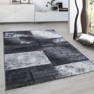 Hawaii Kortluvet tæppe Ternet - Grå - 160x230