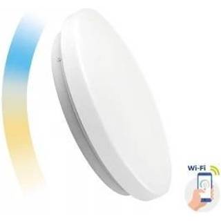 Outlet: 24W Smart Home rund LED loftslampe - Tuya/Smart Life, virker med Google Home, Alexa og smartphones, Ø39cm, 230V - Dæmpbar : Via Smart Home, Kulør : CCT (Varm til Kold Hvid)