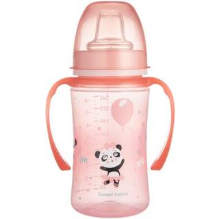 Canpol babies Exotic Animals træningskop med håndtag 6+ m Pink 240 ml - 240 ml