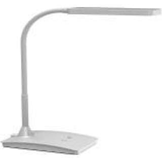 LED-skrivebordslampe MAULpearly, sølv, 38 cm, dæmpbar, CCT