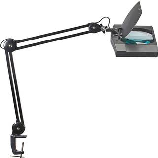 LED-forstørrelseslys MAULvitrum, sort, klemme, metal