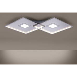 Amara LED-loftlampe, 2 kvadrater, sølv