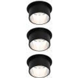 Paulmann Gil LED-indbygning, mat sort/jer, 3 stk
