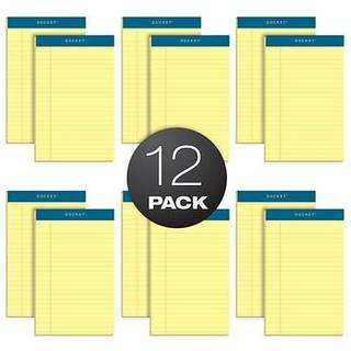 TOPS 63350 Notepads JR Juridisk styrede 50 ark 5-tommer x8-tommer 12/PK Canary