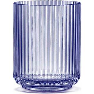 Lyngby Hurricane H12 blå mundblæst glas