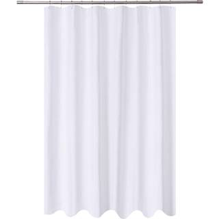 N&Y Hjem Extra Long Bruser Gardin Liner Fabric 72 X 96 inches Hotel Quality Washing Water Repellent White Spa Badeværelsesgardiner med GROMMETS 7