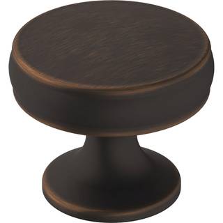 Amerock | Kabinetsknap | Olie gnidet bronze | 1-1/4 tommer (32 mm) diameter | Ber?mmelse | 1 pakke | Skuffeknap | Skabshardware